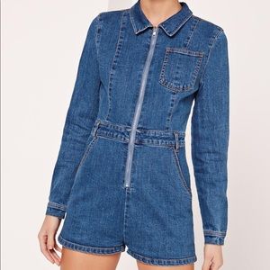 Missguided Denim Romper